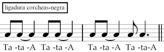 ligadura corcheas negra