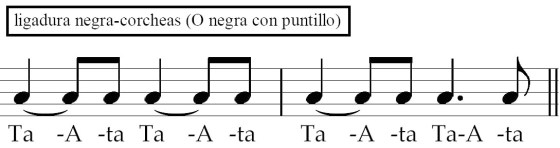 ligadura negra corcheas